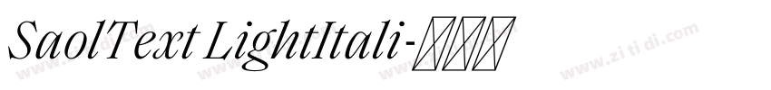 SaolText LightItali字体转换